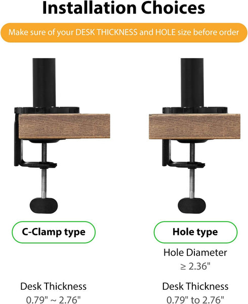 ThingyClub® Adjustable Aluminium Universal 2 in 1 Single Laptop Notebook or Tablet Desk Mount Arm Stand Bracket with Tilt and Swivel (Silver, Black)