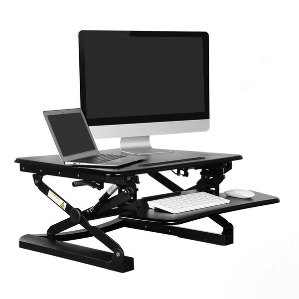 ThingyClub Small Sit Stand Gas Height Adjustable Standing Desk - 69cm Wide Platform Adjustable Standing Desk Riser