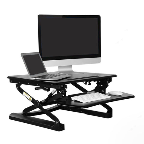 ThingyClub Small Sit Stand Gas Height Adjustable Standing Desk - 69cm Wide Platform Adjustable Standing Desk Riser