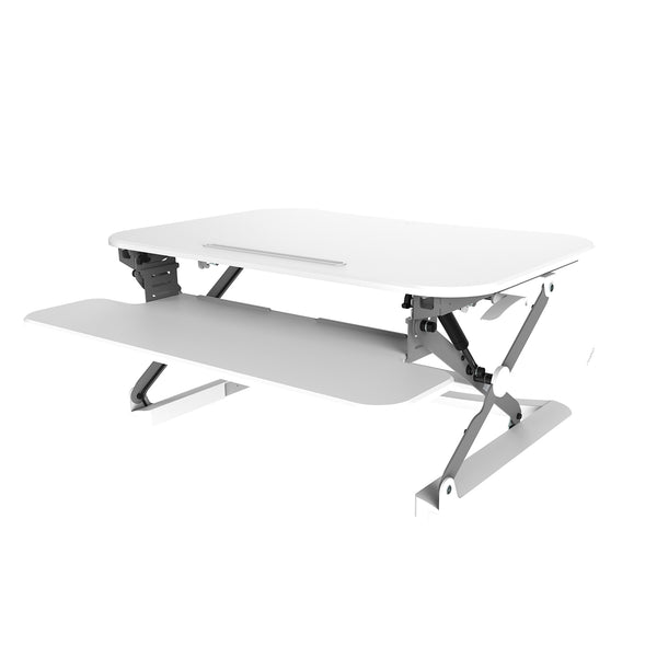 ThingyClub Small Sit Stand Gas Height Adjustable Standing Desk - 69cm Wide Platform Adjustable Standing Desk Riser