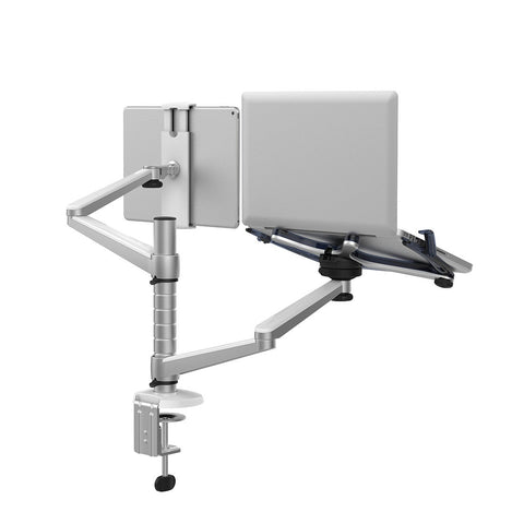 Adjustable Laptop & Tablet Dual Desk Mount Bracket  (REFURBISHED)