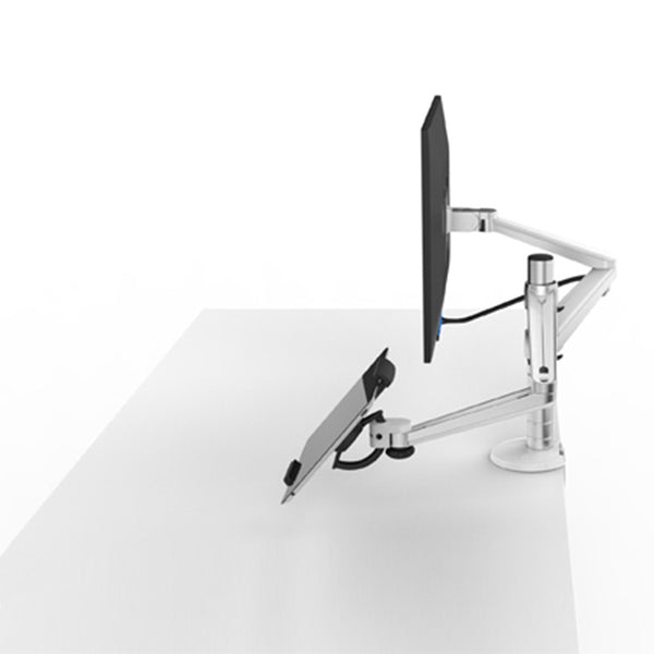 Adjustable Tablet & Monitor Dual Desk Mount Bracket