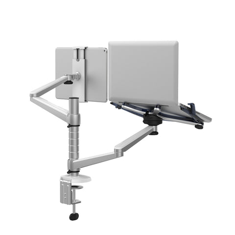 Adjustable Laptop & Tablet Dual Desk Mount Bracket