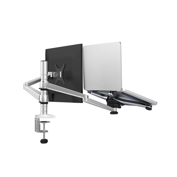 Adjustable Laptop & Monitor Dual Desk Mount Bracket (REFURBISHED)