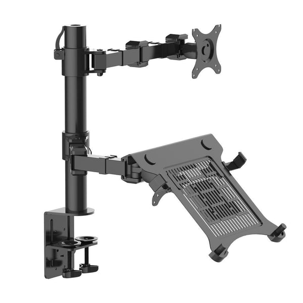 ThingyClub Adjustable Computer Monitor Arm Desktop Mount Stand Workstation Support Bracket Holder (Laptop & Monitor)-(REFURBISHED)