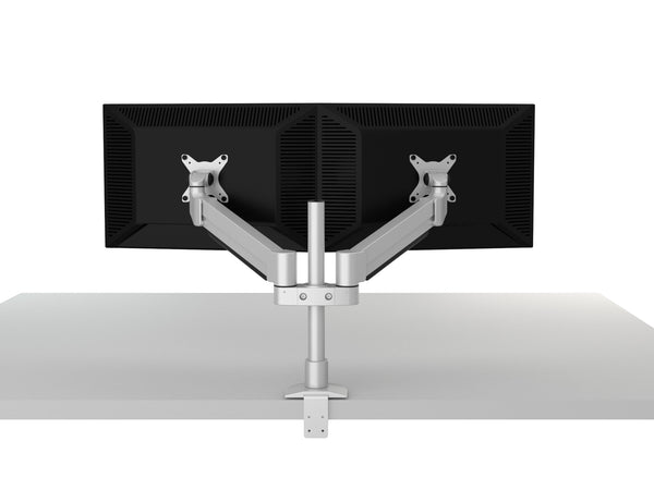 ThingyClub D200 Gas Spring Universal Double Twin LCD LED Desk Mount Monitor Arm Stand Bracket with Tilt and Swivel