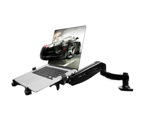 GS - 2 In 1 Adjustable Laptop Or Monitor Desktop Mount