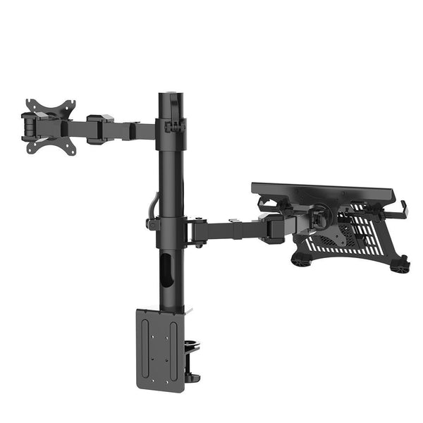 ThingyClub Adjustable Computer Monitor Arm Desktop Mount Stand Workstation Support Bracket Holder (Laptop & Monitor)