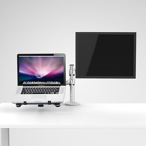 Adjustable Laptop & Monitor Dual Desk Mount Bracket