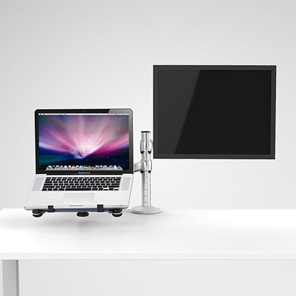 Adjustable Laptop & Monitor Dual Desk Mount Bracket (REFURBISHED)