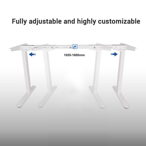 Thingy Club E2B Height Adjustable Electric Standing Desk Frame Only , Solid Steel Stand Up Desk with Automatic Memory Smart Keypad (White)