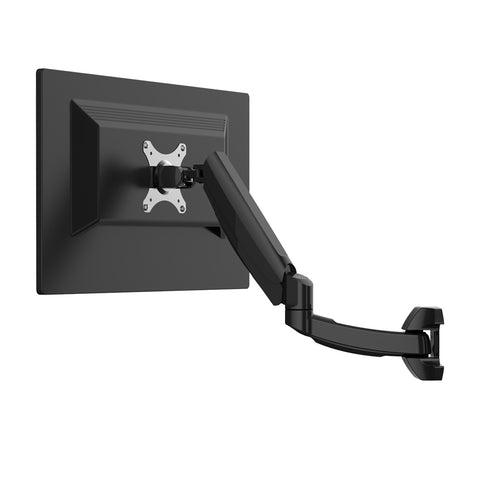 ThingyClub Gas Powered Single LCD LED Wall Mount Arm Monitor Stand Bracket with Tilt and Swivel (Tilt -90°/+85°|Swivel 180°|Rotate 360°)
