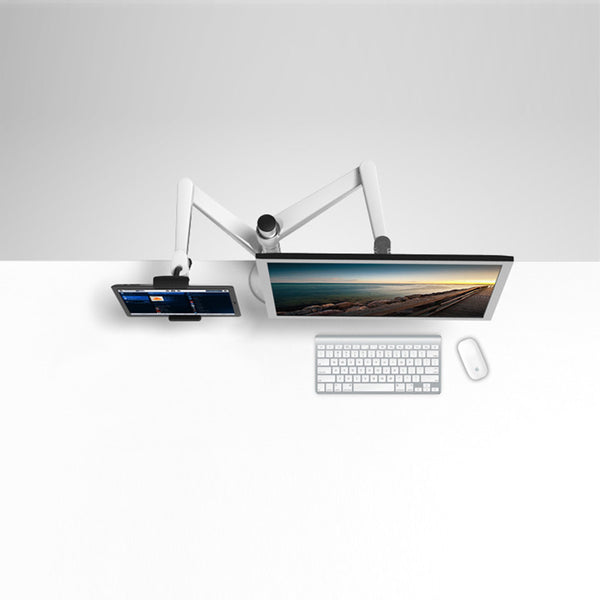 Adjustable Tablet & Monitor Dual Desk Mount Bracket