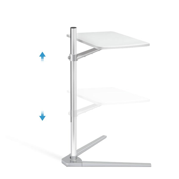 Thingy Club Overbed Table Stand, Height Adjustable Tray Side Table for Bed or Sofa Laptop Desk (REFURBISHED)