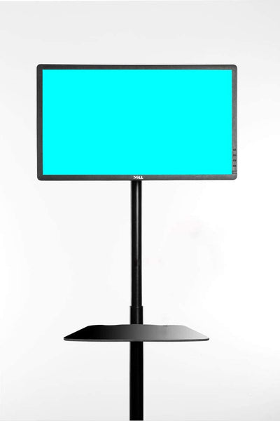 ThingyClub Tall Single LCD Computer Monitor Free-Standing Adjustable Desk Stand for One Screen 17" to 32"