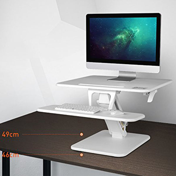 ThingyClub Small Sit Stand Gas Height Adjustable Standing Desk - 69cm Wide Platform Adjustable Standing Desk Riser