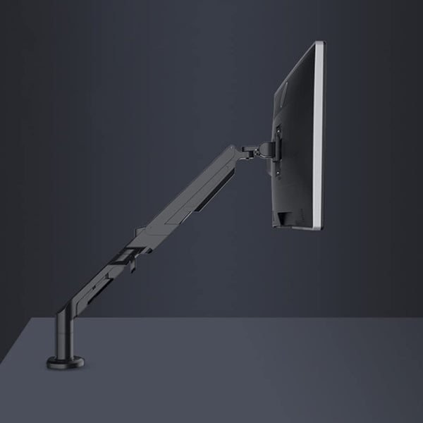ThingyClub® Single Gas Spring LCD Arm Desk VESA Bracket & Monitor Arm Stand for 10"-27" Screens: Tilt up 90° /down 85°, Swivel left/right 180°, 360° Rotation