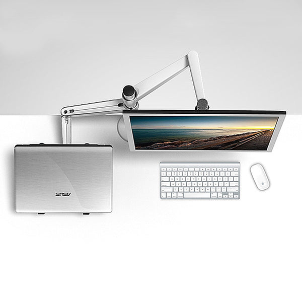 Adjustable Laptop & Monitor Dual Desk Mount Bracket (REFURBISHED)