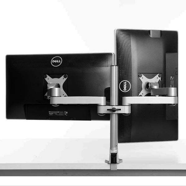 ThingyClub Adjustable Double Twin Monitor Desk Mount Bracket stand (Dual Long Arm)