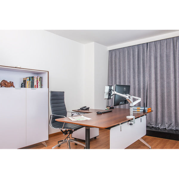 Adjustable Tablet & Monitor Dual Desk Mount Bracket