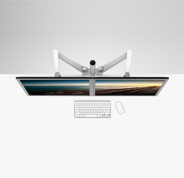 ThingyClub Adjustable Aluminium Universal Dual LCD LED Desk 10"-27" Mount Arm Monitor Stand Bracket