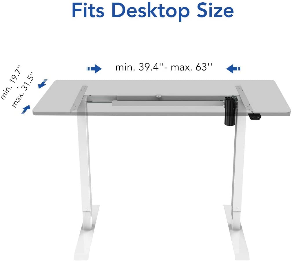 Workrite Adjustable Base Desk Height Base Workrite Sierra HX Adjustable Height 3 Leg Desk Base
