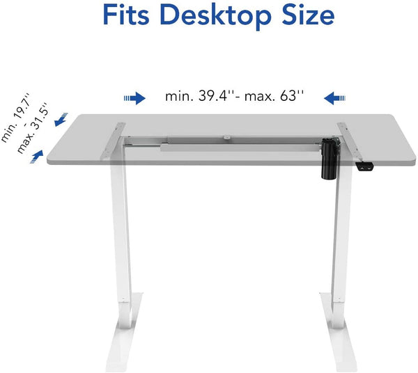 Thingy Club Electric Height Adjustable Home Office Sit Stand Up Base Home Office Stand up Desk Frame
