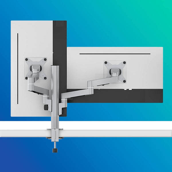 Thingy Club Monitor Desk Mount Bracket stand Arm for 10"-30" LCD LED Screens, Max VESA 100x100mm up to 8kg(17.6lbs) Weight Capacity (Dual Long Arm-New)