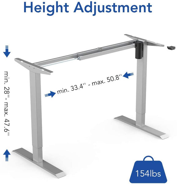 Thingy Club Electric Height Adjustable Home Office Sit Stand Up Base Home Office Stand up Desk Frame