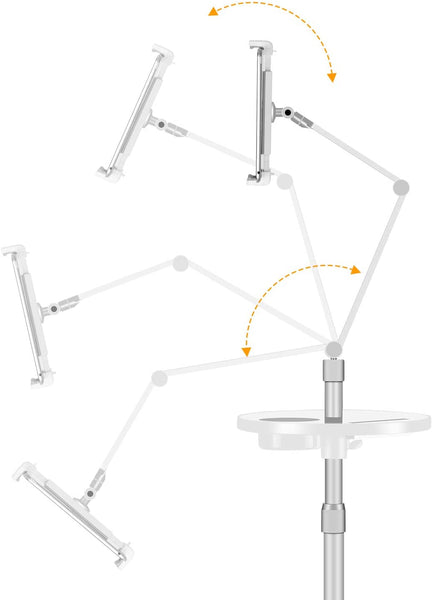 9Z Tablet Floor Stand, Holder for iPad,Applicable to3.5~6inch Smart Phone and 7~10 inch Tablet Such as iPad, iPhone X, iPad Pro,iPad Mini, iPad Air 1-2 / iPad 2-4  (REFURBISHED)