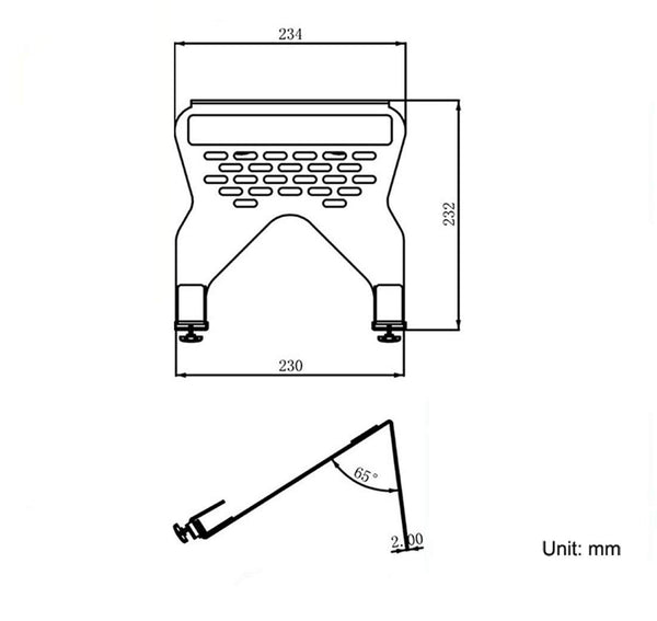 Thingy Club Universal Laptop Tray Table/Wall/Ceiling Mount for VESA 75 x 75 or 100 x 100 (Laptop Tray)