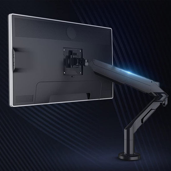 ThingyClub® Single Gas Spring LCD Arm Desk VESA Bracket & Monitor Arm Stand for 10"-27" Screens: Tilt up 90° /down 85°, Swivel left/right 180°, 360° Rotation