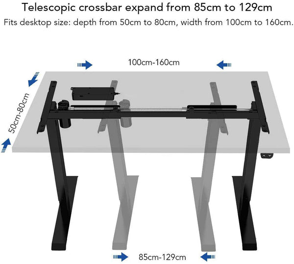 Thingy Club Electric Height Adjustable Home Office Sit Stand Up Base Home Office Stand up Desk Frame