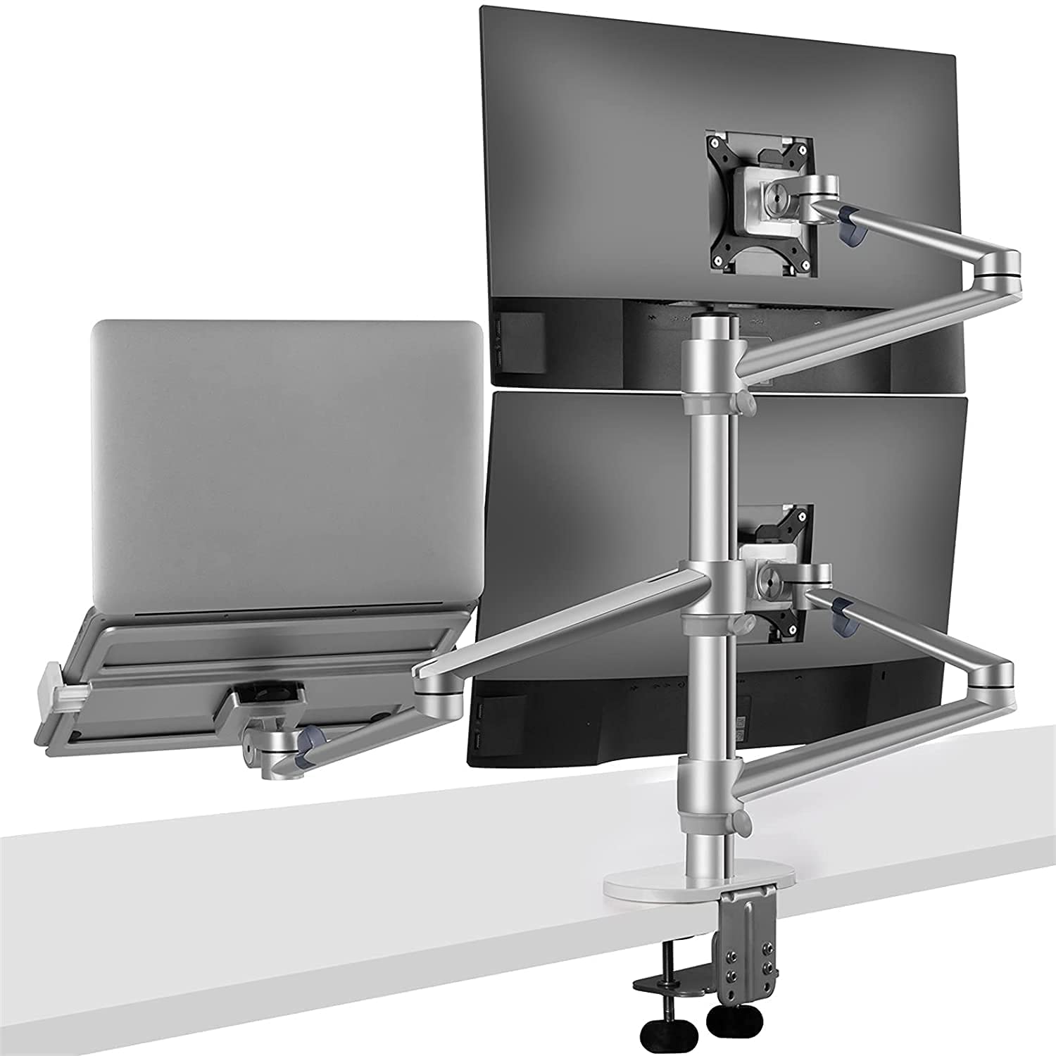 ThingyClub Height Adjustable 3 in 1 Laptop Monitor Stand Compatible wi ...