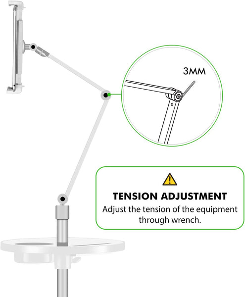 9Z Tablet Floor Stand, Holder for iPad,Applicable to3.5~6inch Smart Phone and 7~10 inch Tablet Such as iPad, iPhone X, iPad Pro,iPad Mini, iPad Air 1-2 / iPad 2-4