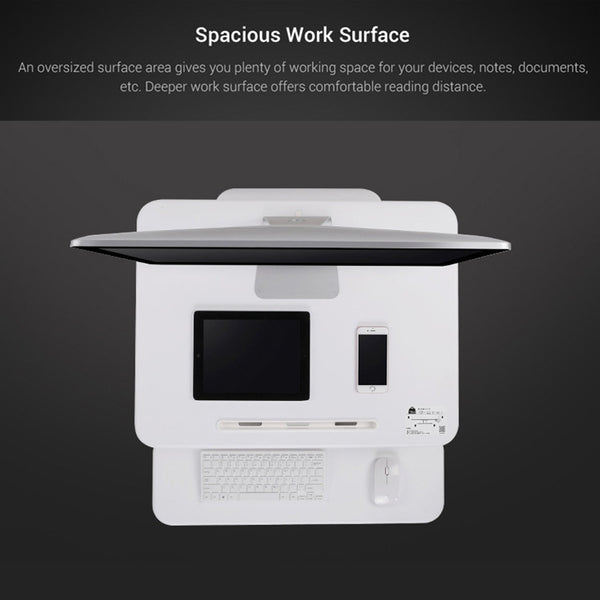 ThingyClub Small Sit Stand Gas Height Adjustable Standing Desk - 69cm Wide Platform Adjustable Standing Desk Riser