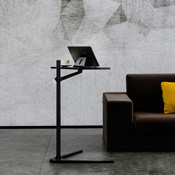 Thingy Club Overbed Table Stand, Height Adjustable Tray Side Table for Bed or Sofa Laptop Desk