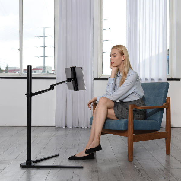 Thingy Club 3 in 1 360º Rotating Height Adjustable Laptop Stand/Ipad Pro 12.9"/iPAD Air/iPAD mini/other 4'-14' Tablet and Smartphone - Bed floor Stand for Laptop (REFURBISHED)