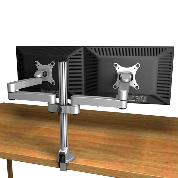 ThingyClub Adjustable Double Twin Monitor Desk Mount Bracket stand (Dual Long Arm)
