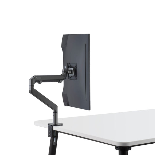 ThingyClub Single Gas Spring LCD Arm Desk VESA Bracket & Monitor Arm Stand for 10"-27" Screens: Tilt up 90°/down 85°, Swivel left/right 180°, 360° Rotation