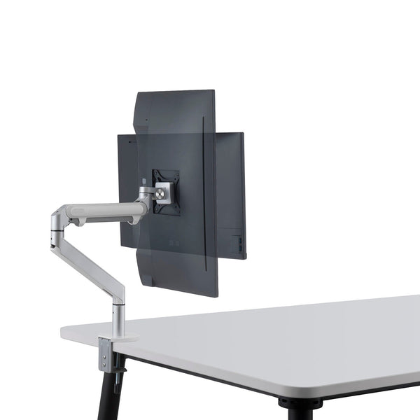 ThingyClub Single Gas Spring LCD Arm Desk VESA Bracket & Monitor Arm Stand for 10"-27" Screens: Tilt up 90°/down 85°, Swivel left/right 180°, 360° Rotation (REFURBISHED)