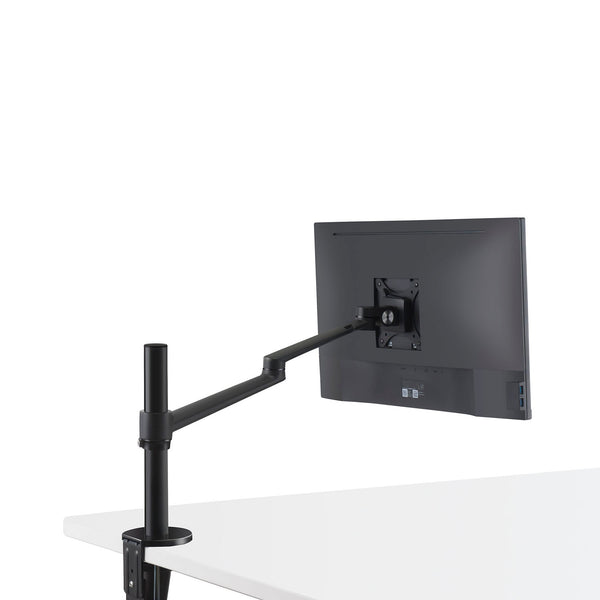 ThingyClub® Single LCD Arm Desk VESA Bracket & Monitor Arm Stand for 10"-27" Screens: Tilt up 90° /down 85°, Swivel left / right 180°, 360° Rotation (Silver, Black)