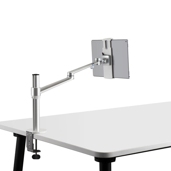 ThingyClub® Adjustable Aluminium Universal 2 in 1 Single Laptop Notebook or Tablet Desk Mount Arm Stand Bracket with Tilt and Swivel (REFURBISHED)