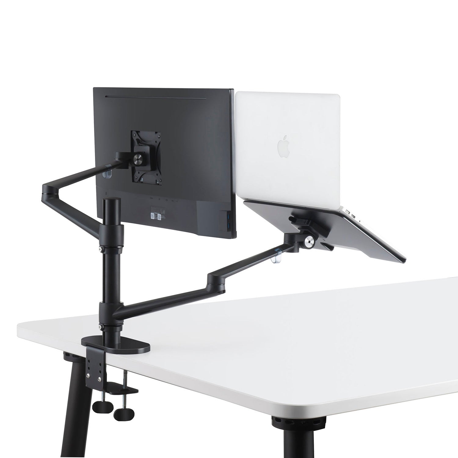 Desktop Monitor Stand with Tilting and Rotating Bracket - Black