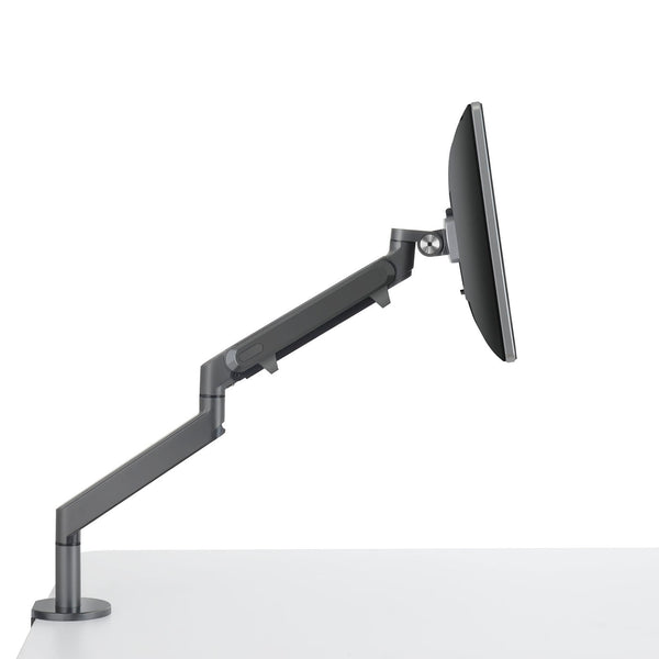 ThingyClub Single Gas Spring LCD Arm Desk VESA Bracket & Monitor Arm Stand for 10"-27" Screens: Tilt up 90°/down 85°, Swivel left/right 180°, 360° Rotation
