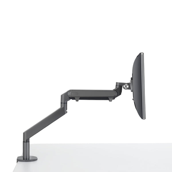 ThingyClub Single Gas Spring LCD Arm Desk VESA Bracket & Monitor Arm Stand for 10"-27" Screens: Tilt up 90°/down 85°, Swivel left/right 180°, 360° Rotation (REFURBISHED)