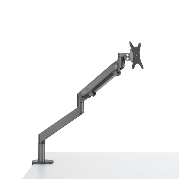 ThingyClub Single Gas Spring LCD Arm Desk VESA Bracket & Monitor Arm Stand for 10"-27" Screens: Tilt up 90°/down 85°, Swivel left/right 180°, 360° Rotation (REFURBISHED)