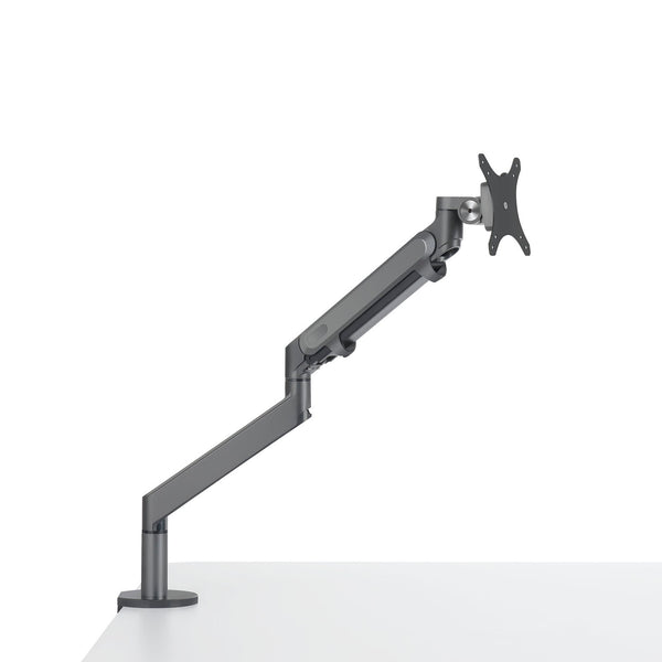 ThingyClub Single Gas Spring LCD Arm Desk VESA Bracket & Monitor Arm Stand for 10"-27" Screens: Tilt up 90°/down 85°, Swivel left/right 180°, 360° Rotation