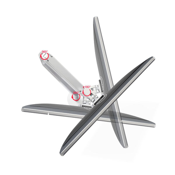 ThingyClub Single Gas Spring LCD Arm Desk VESA Bracket & Monitor Arm Stand for 10"-27" Screens: Tilt up 90°/down 85°, Swivel left/right 180°, 360° Rotation (REFURBISHED)