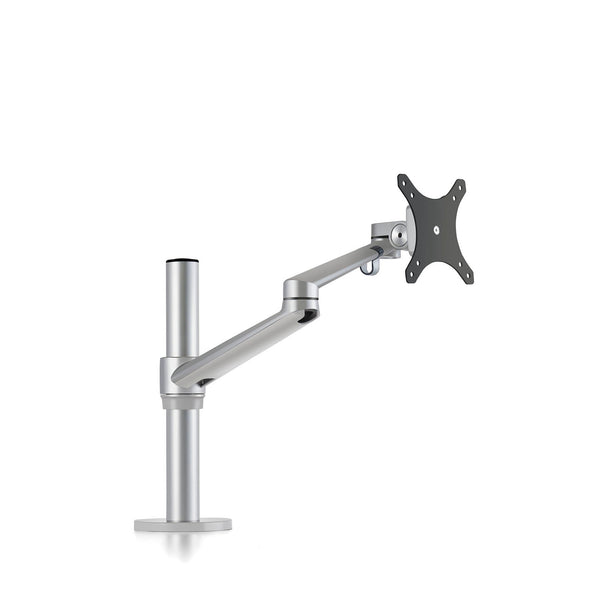 ThingyClub® Single LCD Arm Desk VESA Bracket & Monitor Arm Stand for 10"-27" Screens: Tilt up 90° /down 85°, Swivel left / right 180°, 360° Rotation (Silver, Black)